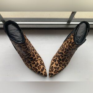 Zara Leopard Print Ankle Boots